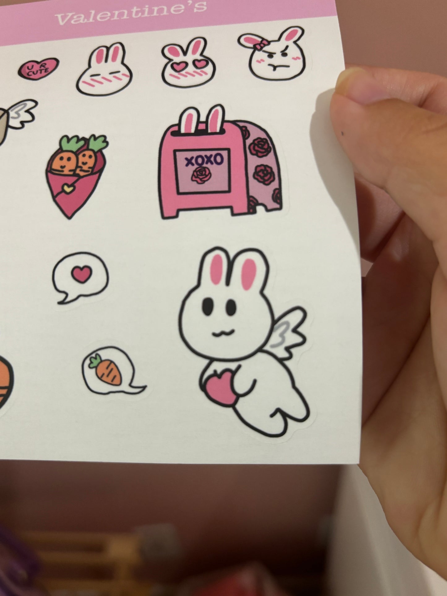 Cute sticker sheet inspired by bunnies