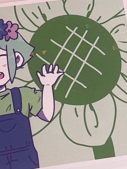 (Holo) HSPC Basil Art Print - OMORI Basil fanart, Wall Art