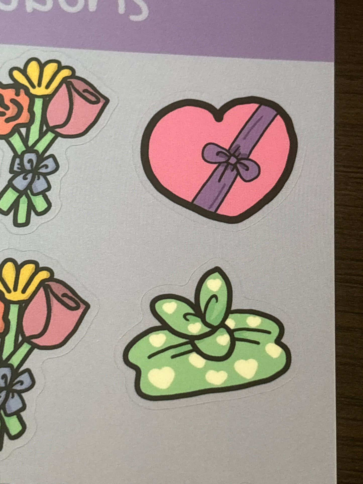 Ribbons Sticker Sheet - Cute Animal Stickers, Bow themed