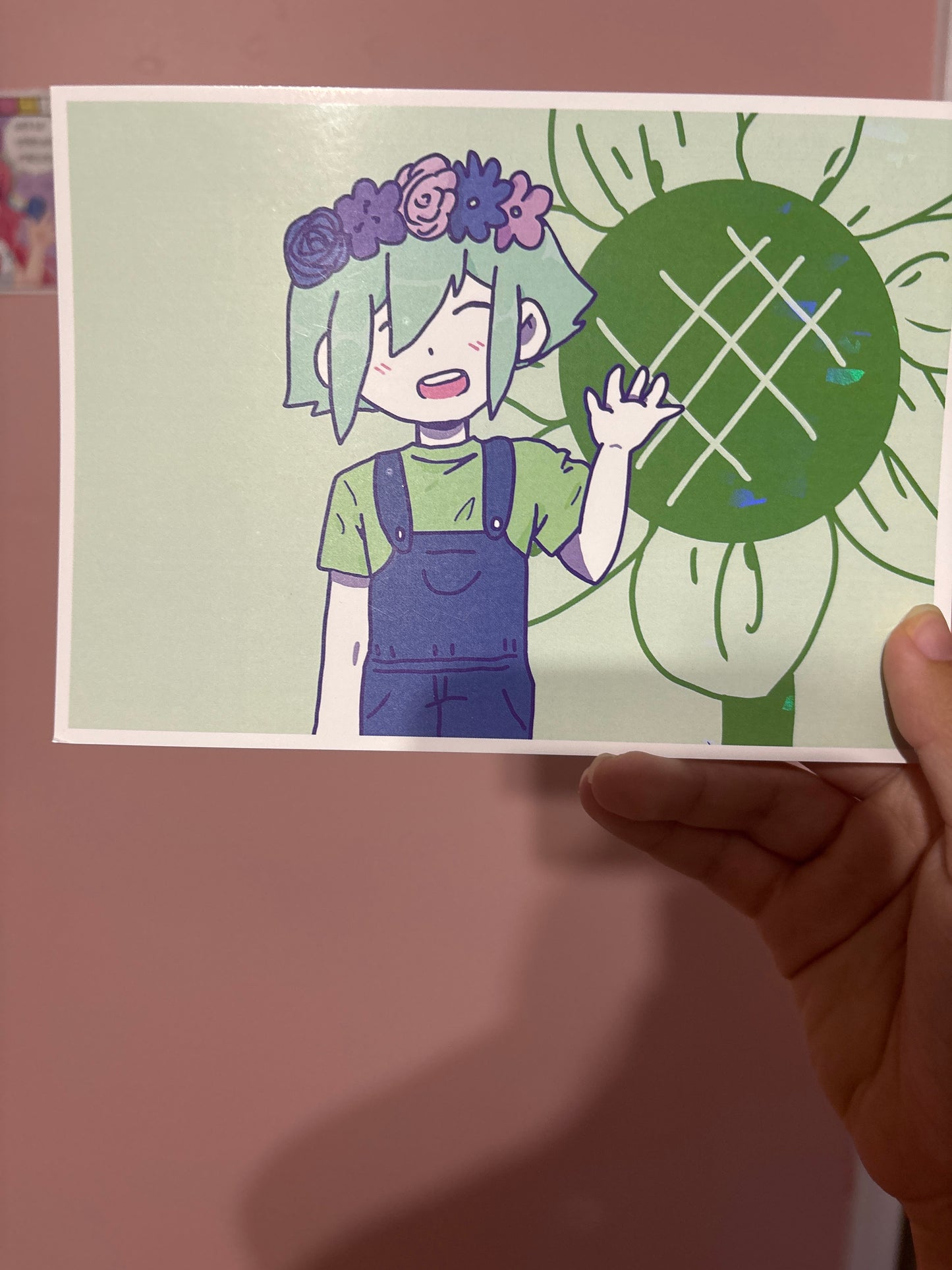 (Holo) HSPC Basil Art Print - OMORI Basil fanart, Wall Art