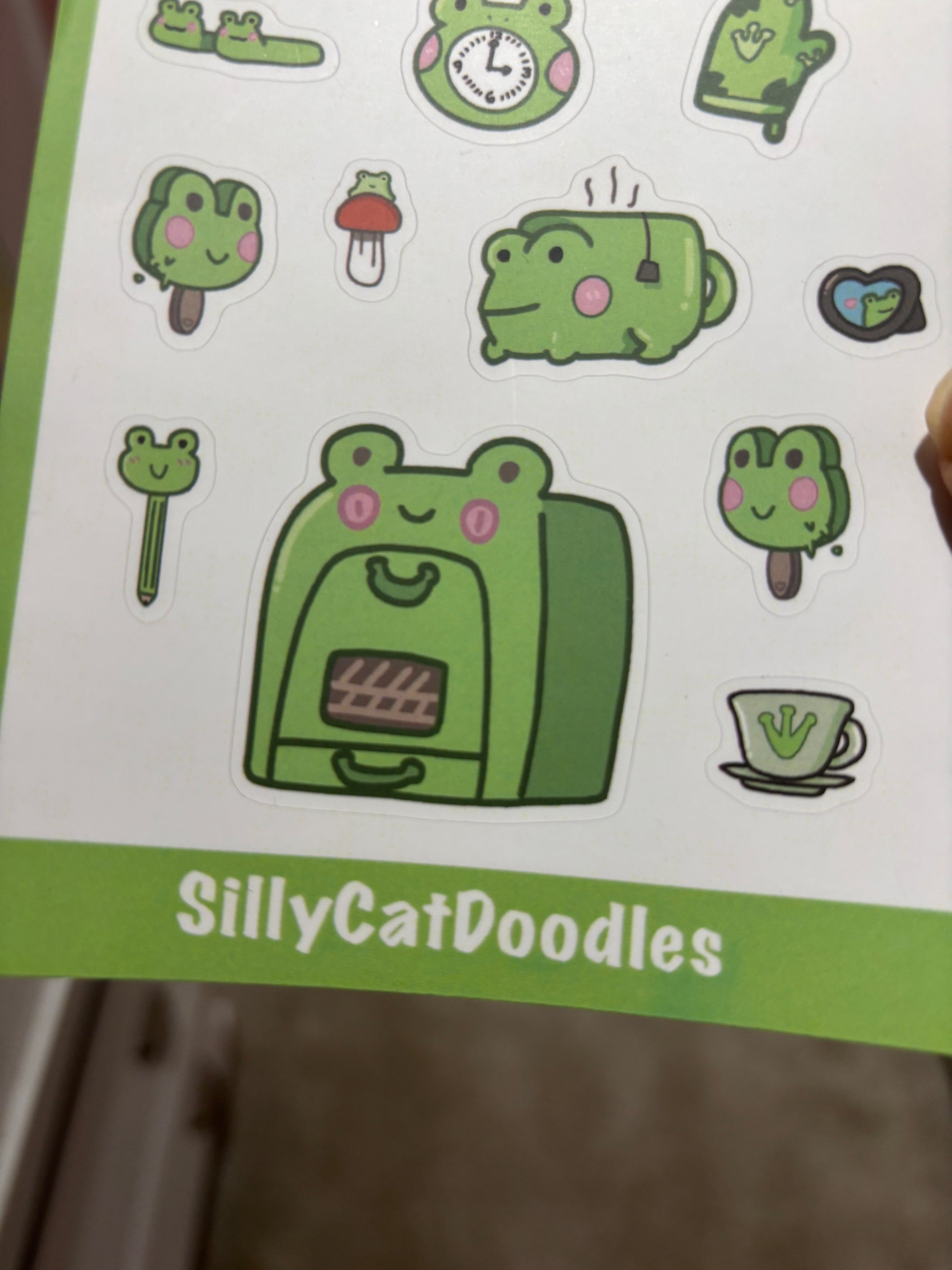 Frogcore Sticker Sheet for Scrapbooking