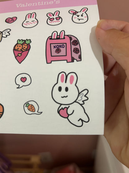 Cute sticker sheet inspired by bunnies